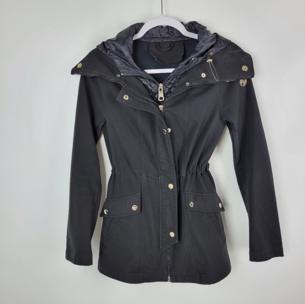 Adrienne Vittadini Hooded Jacket Sz XS